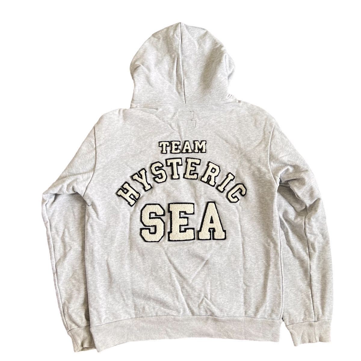 HYSTERIC GLAMOUR X WIND AND SEA VARSITY HOODIE / WHITE