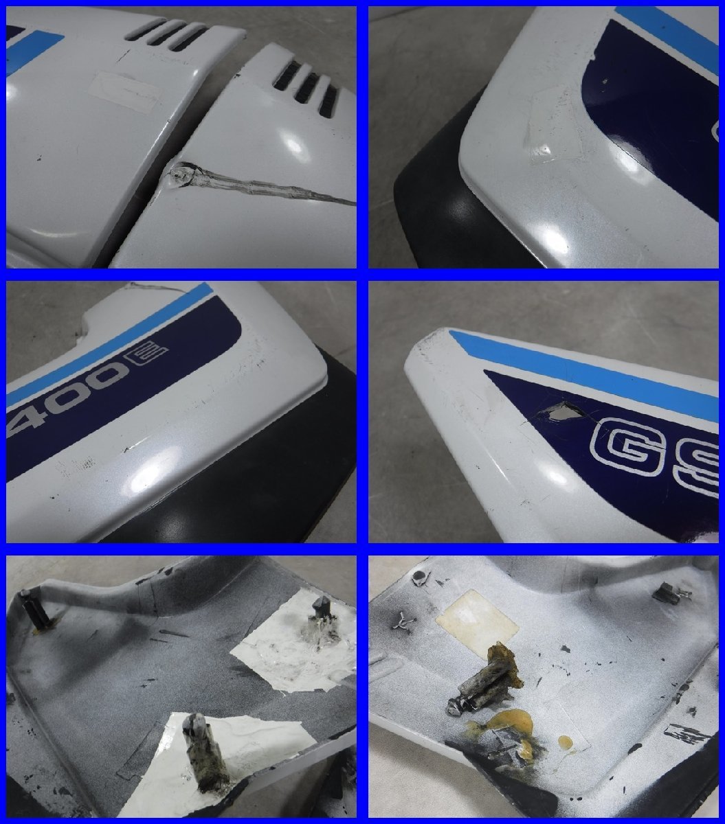 ◇9A34 GSX400E GK51C 外装セット タンク シートカウル リアフェンダー リアインナーフェンダー フロントフェンダー サイドカバー 200_画像10