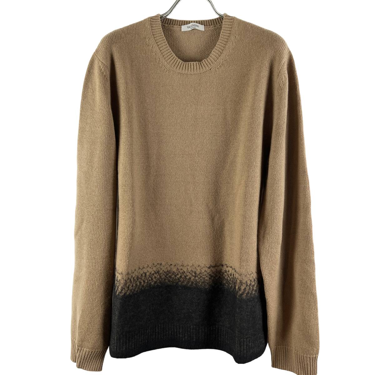 ヴァレンティノ(VALENTINO) Double Layer Design Longsleeve Knit Sweater (brown)