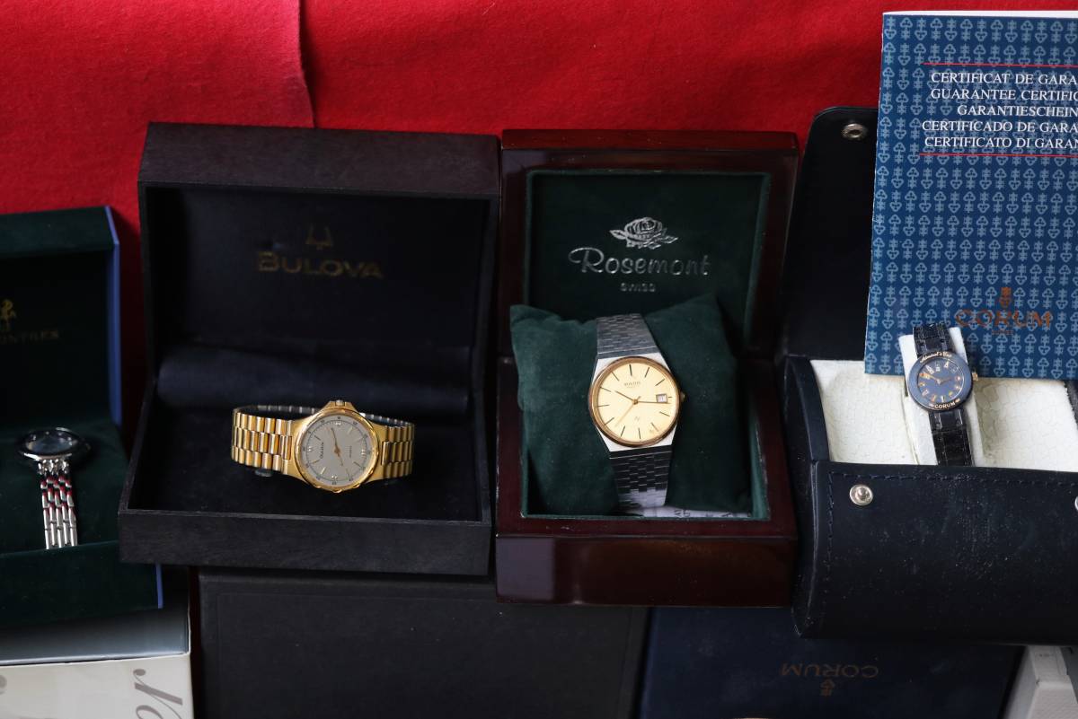 ジャンク時計等【1円～】大量17kg超 おまとめ OMEGA CORUM RADO BULOVA TENDENCE SEIKO TIMEX / ROLEX CARTIER PIAGET BVLGARI おまけも_画像4