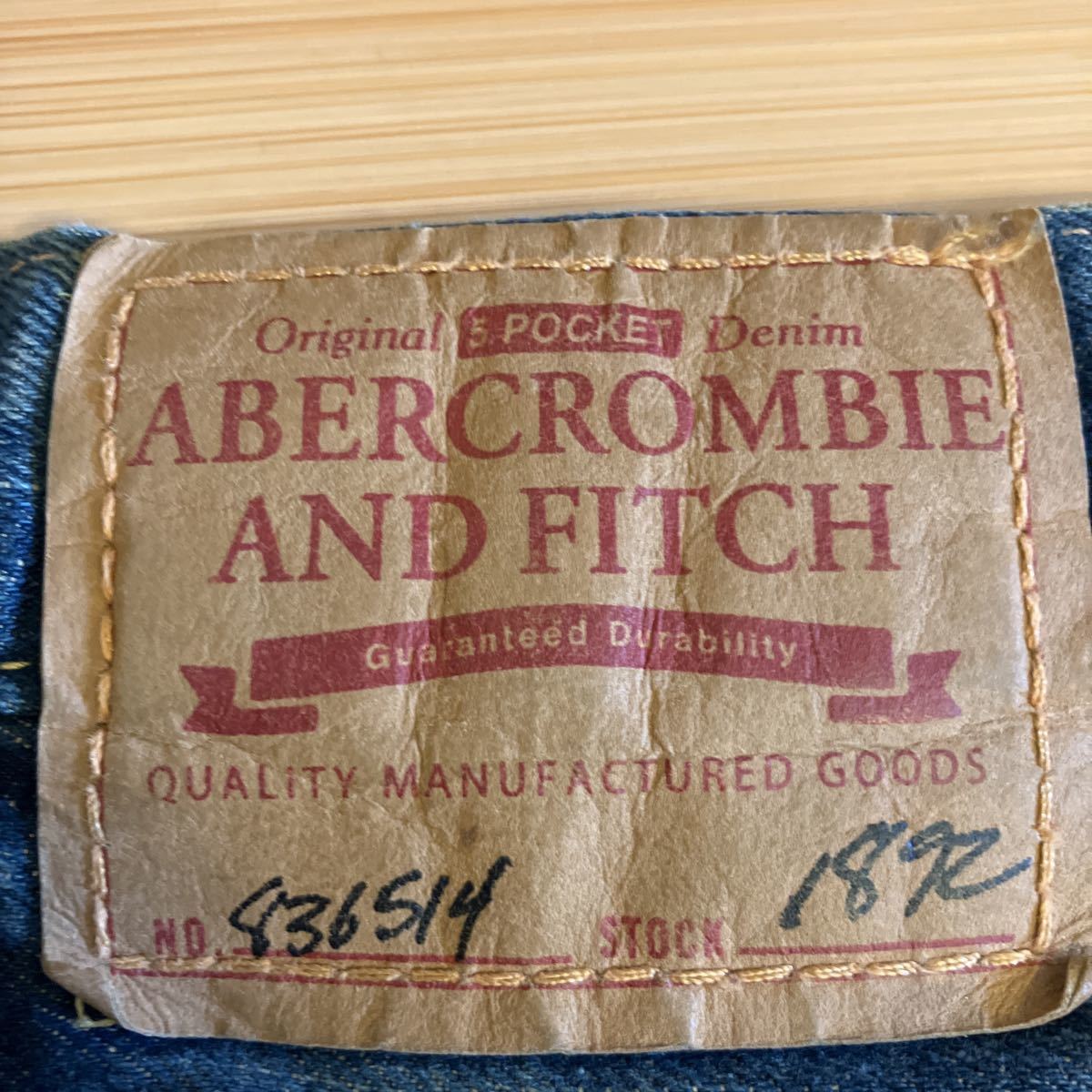 中古　W32アバクロNo.836514 ブーツカットダメージ加工 Abercrombie&fitch_画像3