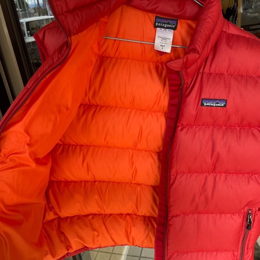 古着 Patagonia パタゴニア ダウンベスト オレンジ Lサイズ アメカジ アウトドア ゴールデンサイズ 84630F4_画像6