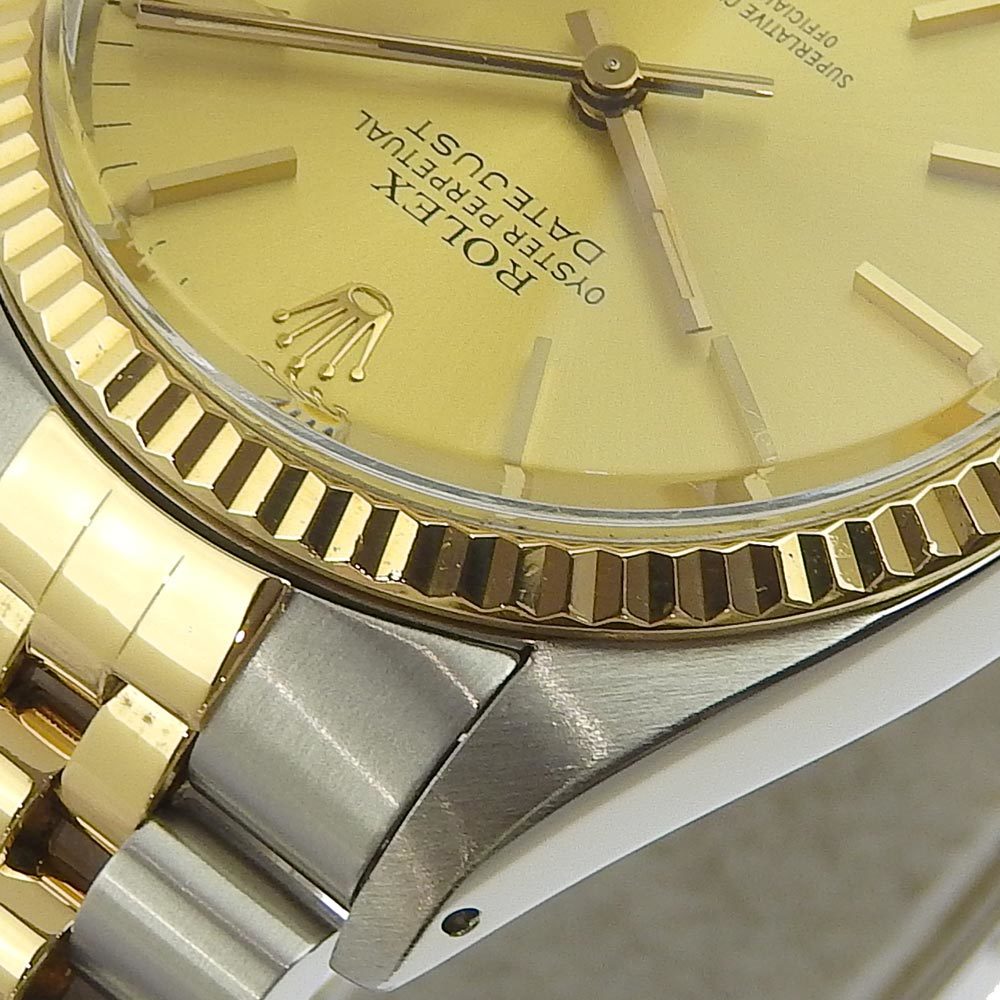 【本物保証】 新品同様 ロレックス ROLEX デイトジャスト 自動巻き 腕時計 シャンパンゴールド文字盤 16013 82番台(1983年頃) 2023/06OH済_画像3