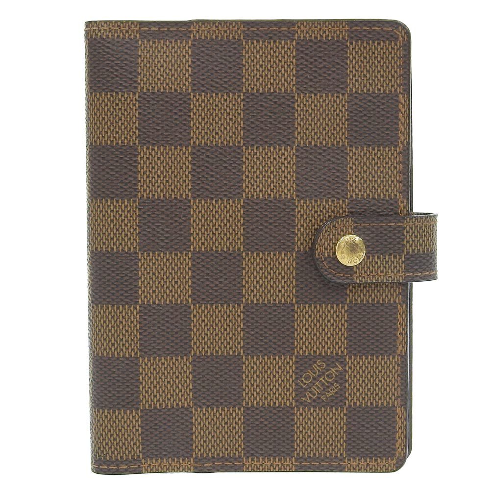 【本物保証】 超美品 ルイヴィトン LOUIS VUITTON ダミエ アジェンダPM 手帳カバー エベヌ R20700