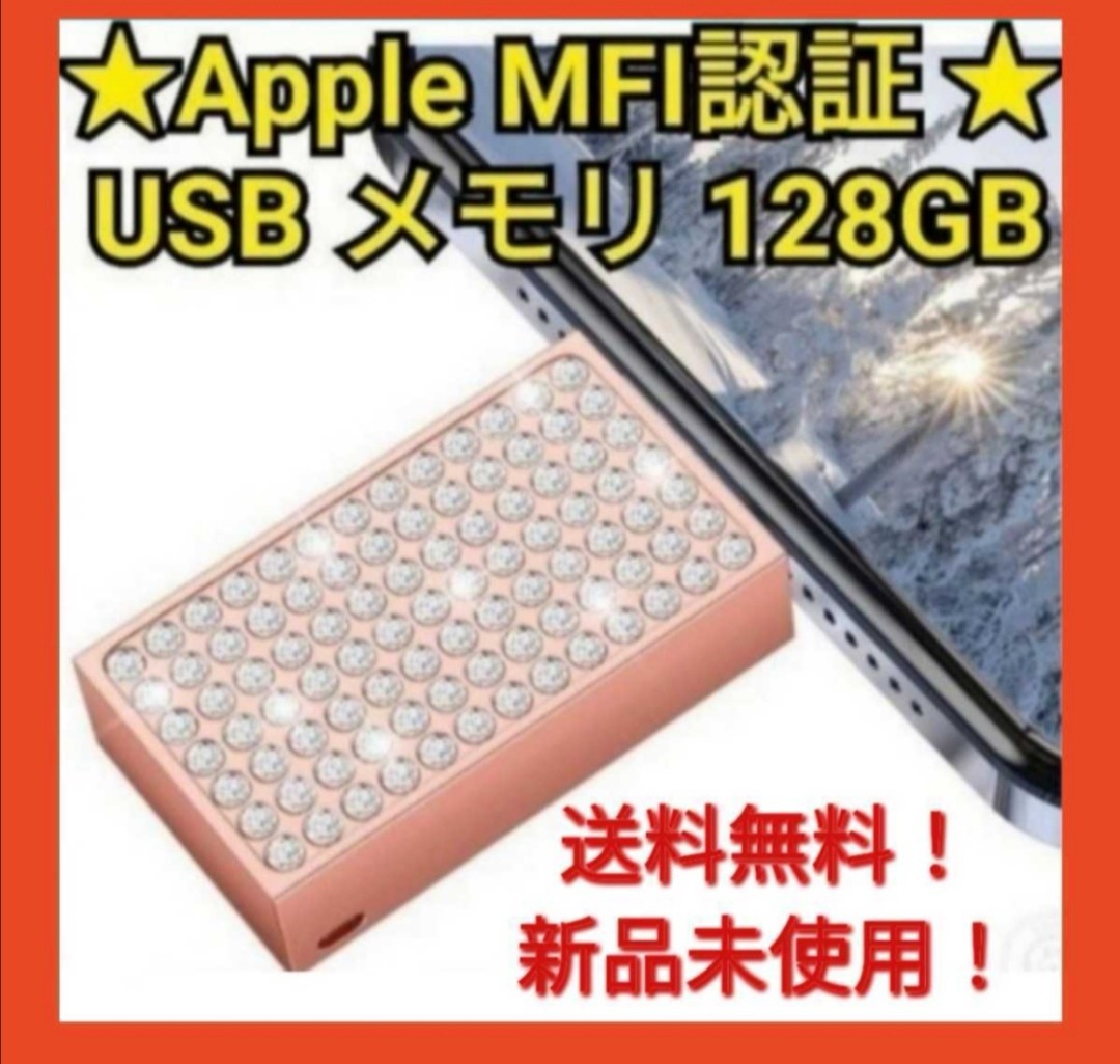 Apple MFI認証 USBメモリ iPad MacBook PC 128GB_画像1