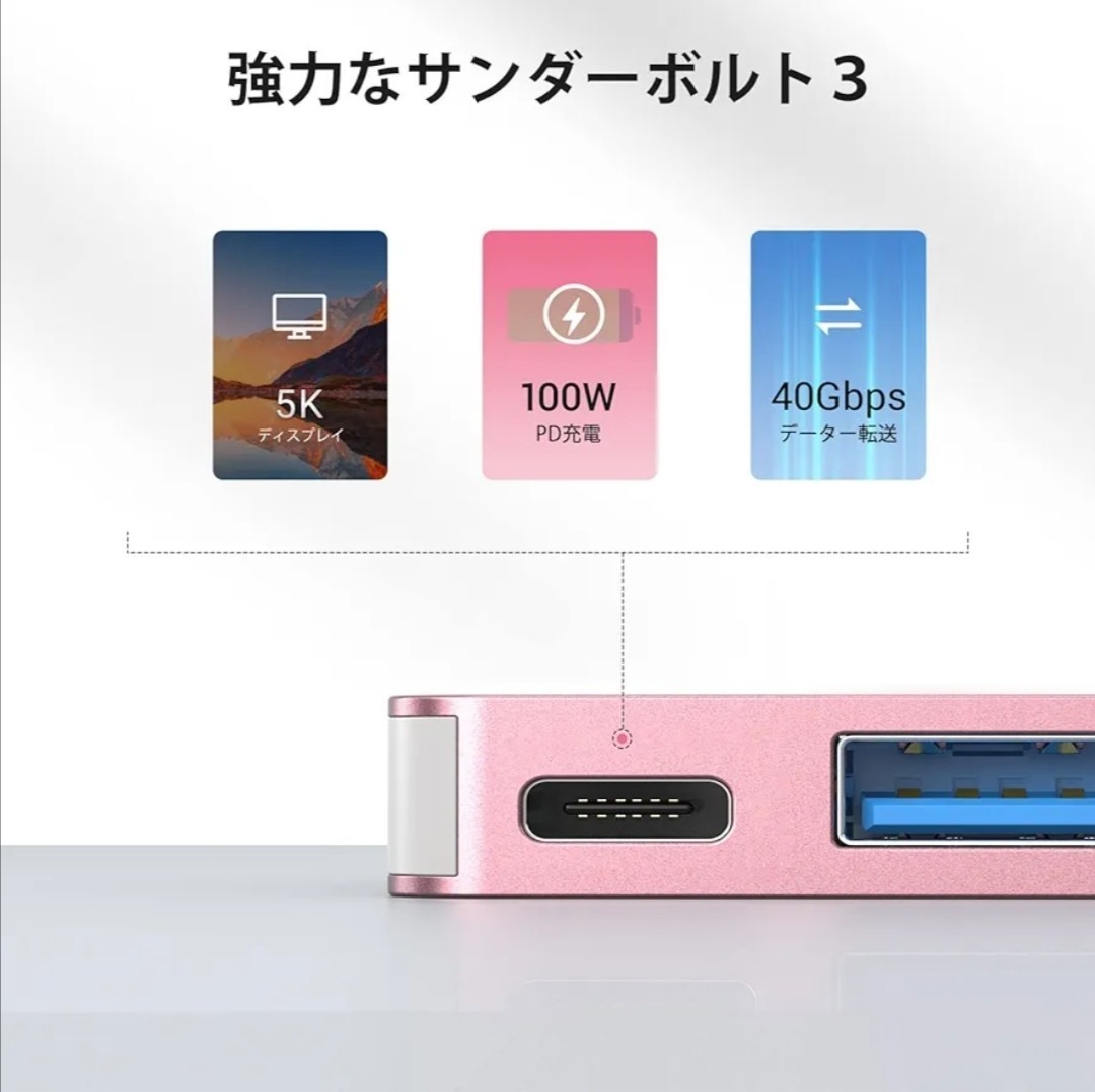Macbook Air ハブ USB Type C ハブ 6-IN-2