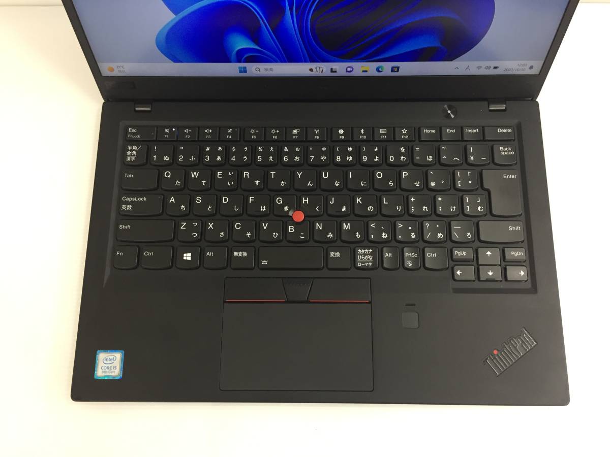 【良品 14インチ】Lenovo 6th Gen ThinkPad X1 Carbon 2018 20KH-0068JP『Core i5(8250U) 1.6GHz/RAM:8GB/SSD:256GB』Win11Pro 動作品_画像6