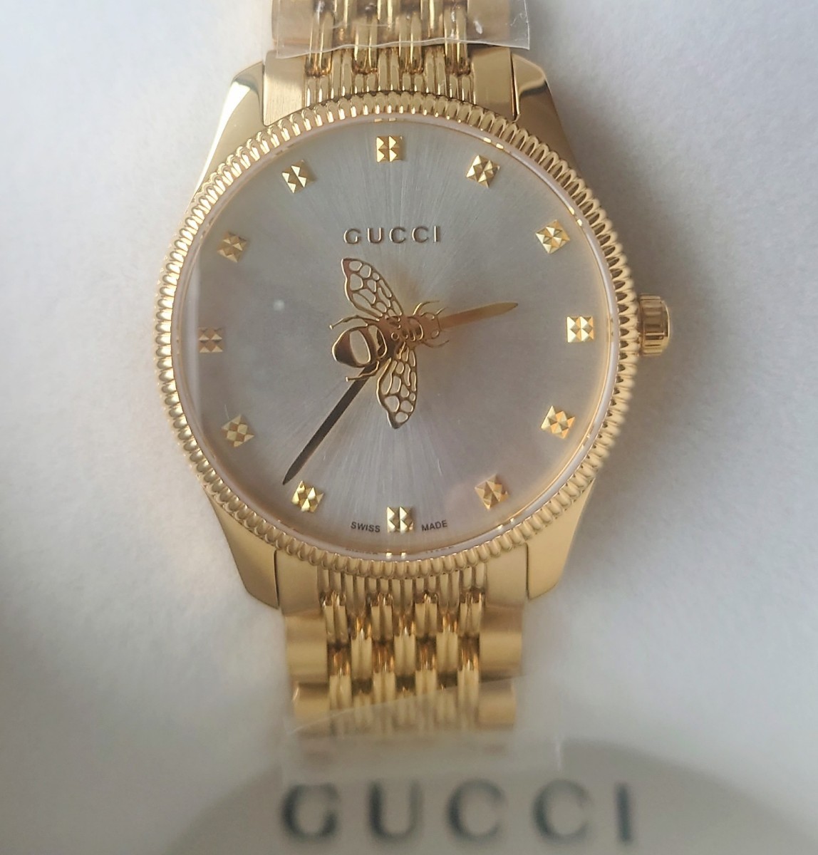 新品未使用　gucci　Gタイムレス　腕時計　Bee 　ゴールド　YA1265021　レディース　ウオッチ