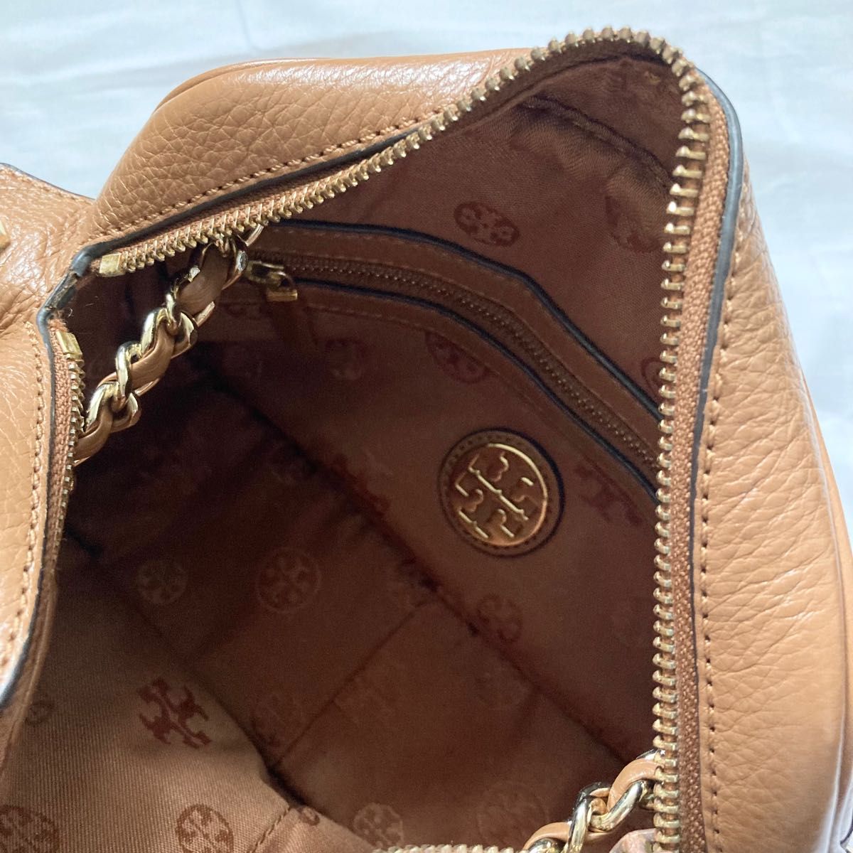 2way Tory Burch トリーバーチ ショルダーバッグ キャメル 革 2way Tory Burch トリーバーチ ショルダーバッグ キャメル 革