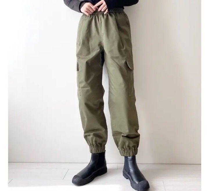 カーゴジョガーパンツ GU S ジーユー 秋冬 グリーン 緑 オリーブ カーゴジョガーパンツ GU S ジーユー 秋冬 グリーン 緑 オリーブ