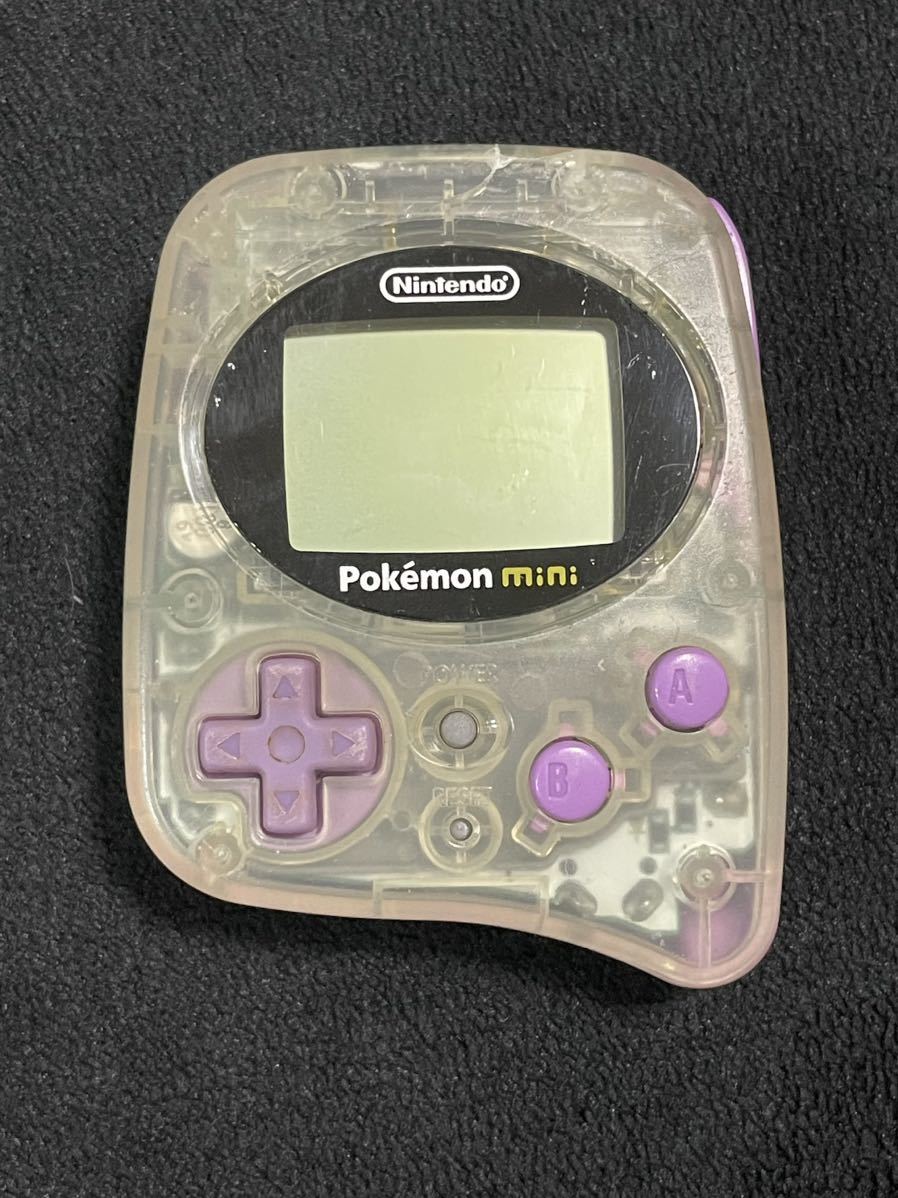 ジャンク ポケモンミニ Pokemon mini 本体 ムチュールパープル ポケモンパーティミニ付属 /ソフト 携帯ゲーム機 ポケットモンスター