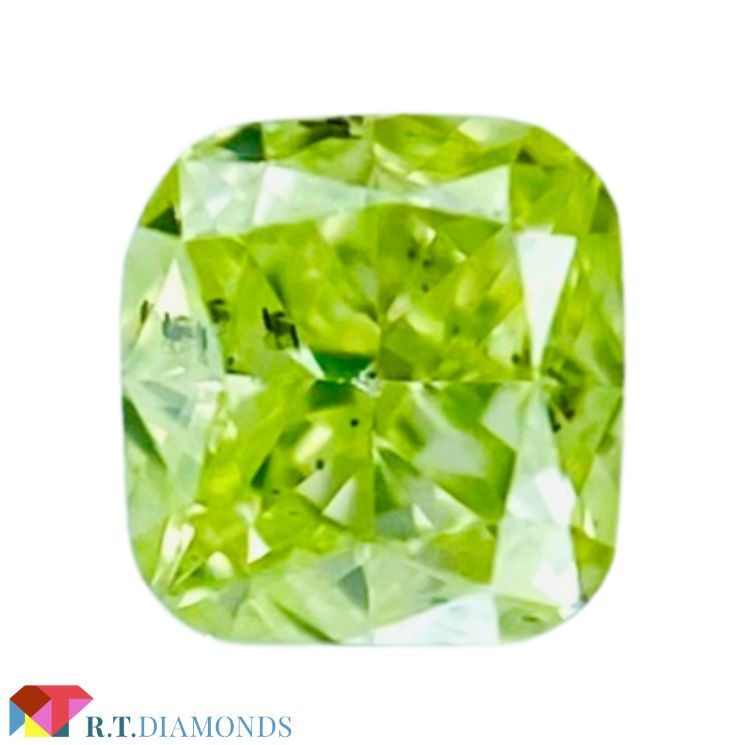 FANCY INTENSE YELLOW GREEN 0.070ct X/RT2210/CGL