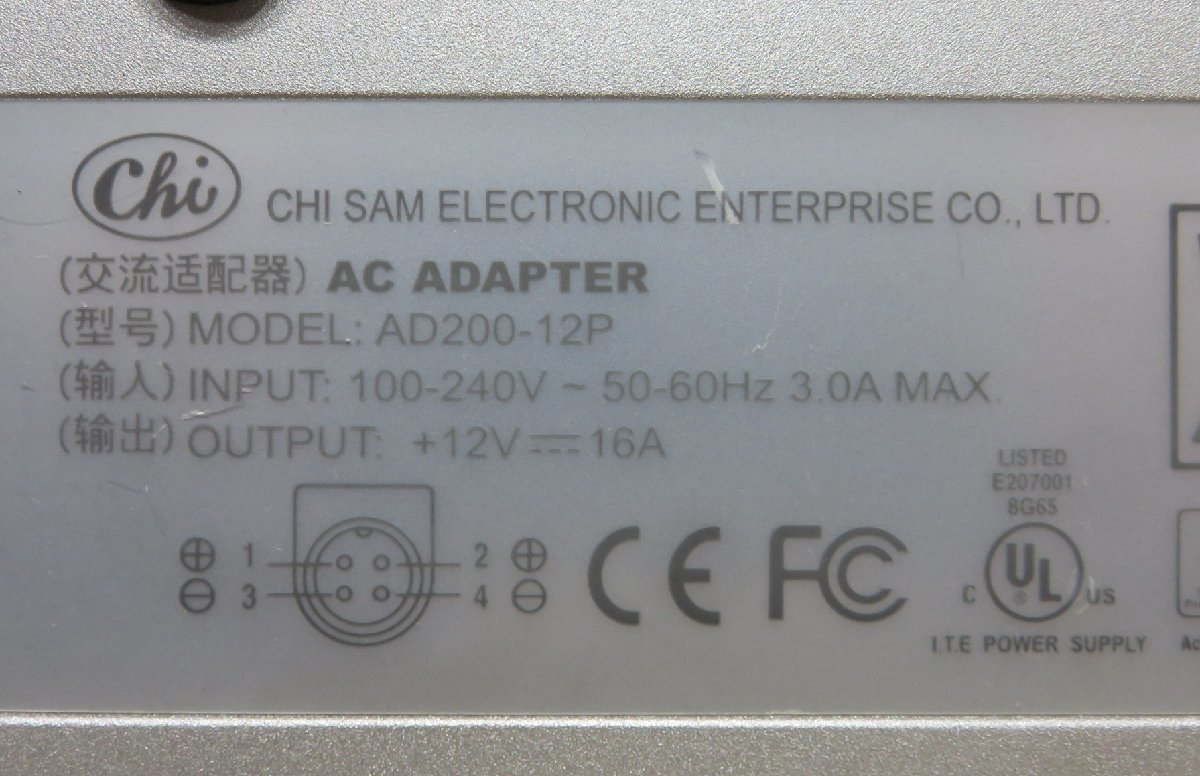 ★≪中古品≫大容量ACアダプター AD200-12P DC12V 16A[t23110623]_画像5