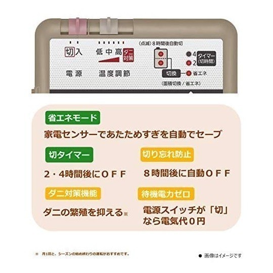 パナソニック Panasonic 新品 ホットカーペット DC-2NK 2畳タイプ ヒーター本体 176×176cm 未使用品_画像7