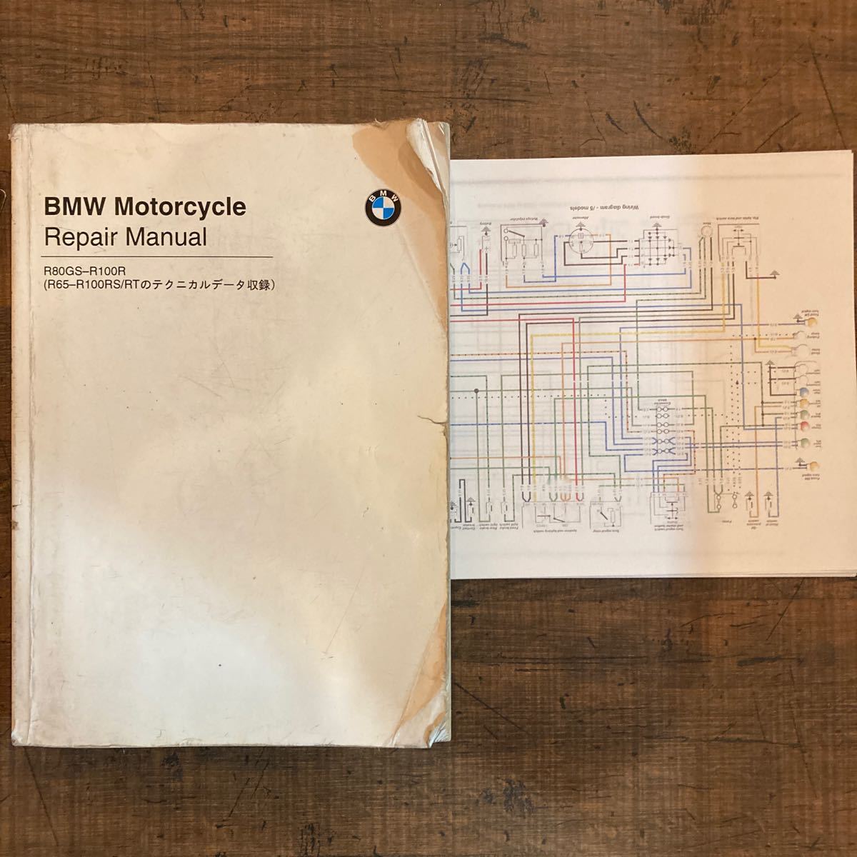 BMW R80GS R100R R65 R100RS R100RT 正規品　サービスマニュアル　日本語版　整備書　配線図コピー付_画像1