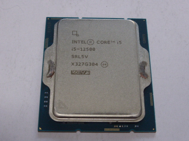 INTEL CPU Core i5 12500 6コア12スレッド SRL5V LGA1700 CPUのみ 起動確認済みです ヒートスプレッダの左右にキズなどがございます
