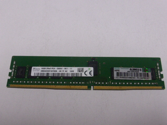 メモリ サーバーパソコン用 1.20V SK hynix PC4-21300V(DDR4-2666V) ECC Registered 16GB 起動確認済です HMA82GR7AFR8N_画像1