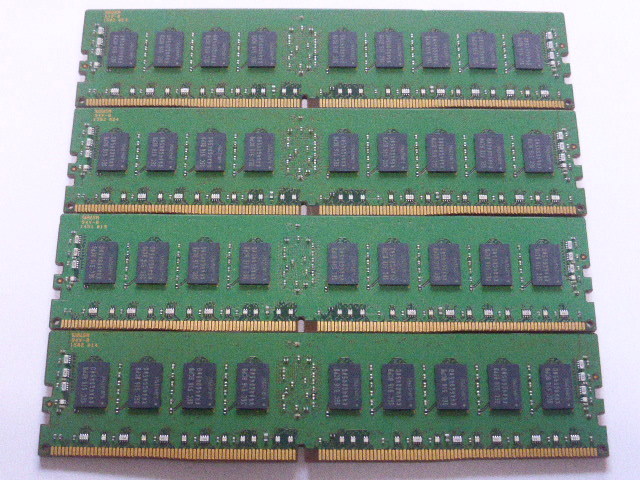 メモリ サーバーパソコン用 1.20V Samsung PC4-17000P(DDR4-2133P) ECC Registered 8GBx4枚 合計32GB 起動確認済です M393A1G40DB0-CPB0Q③_画像4