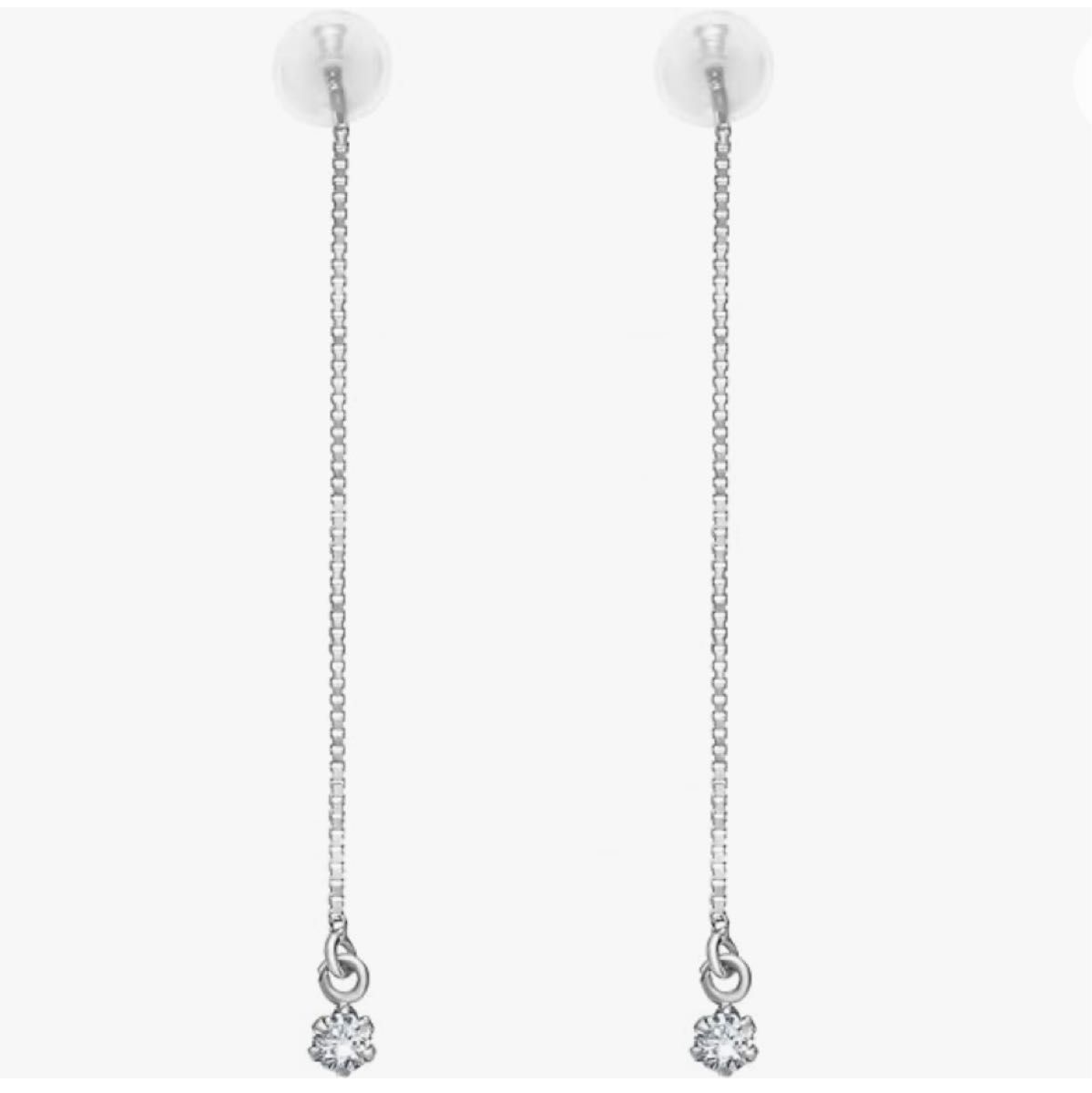 ダイヤモンド ピアス ロング 0 1ct Pt900 プラチナ le71-|Yahoo