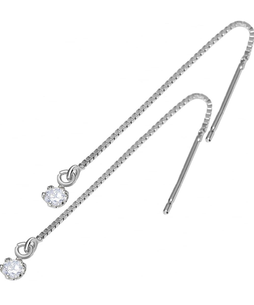 ダイヤモンド ピアス ロング 0 1ct Pt900 プラチナ le71-|Yahoo
