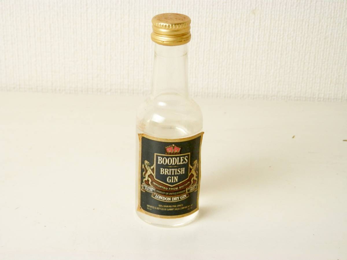 【古酒】BOODLES BRITISHU GIN ブードルス ブリティッシュ ジン 50ml 45.2% ミニボトル_画像1