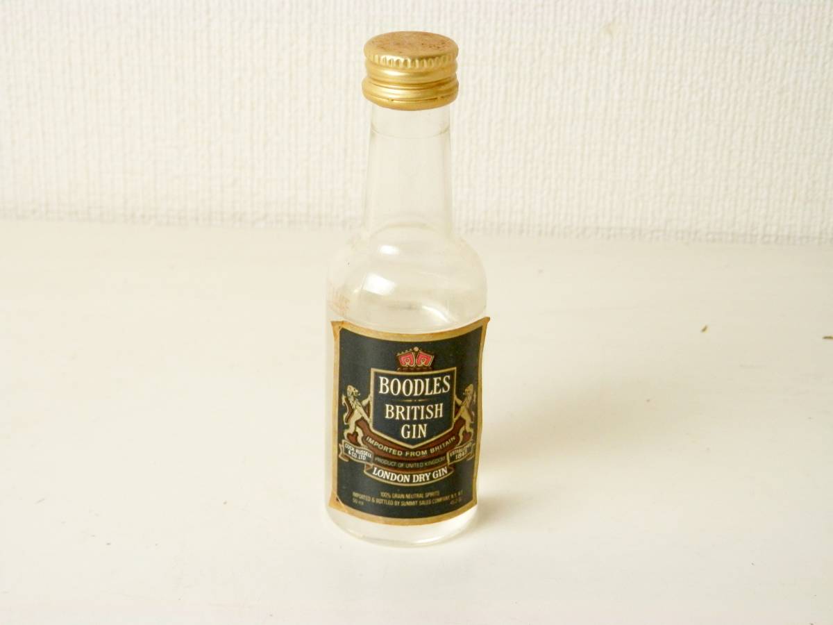【古酒】BOODLES BRITISHU GIN ブードルス ブリティッシュ ジン 50ml 45.2% ミニボトル