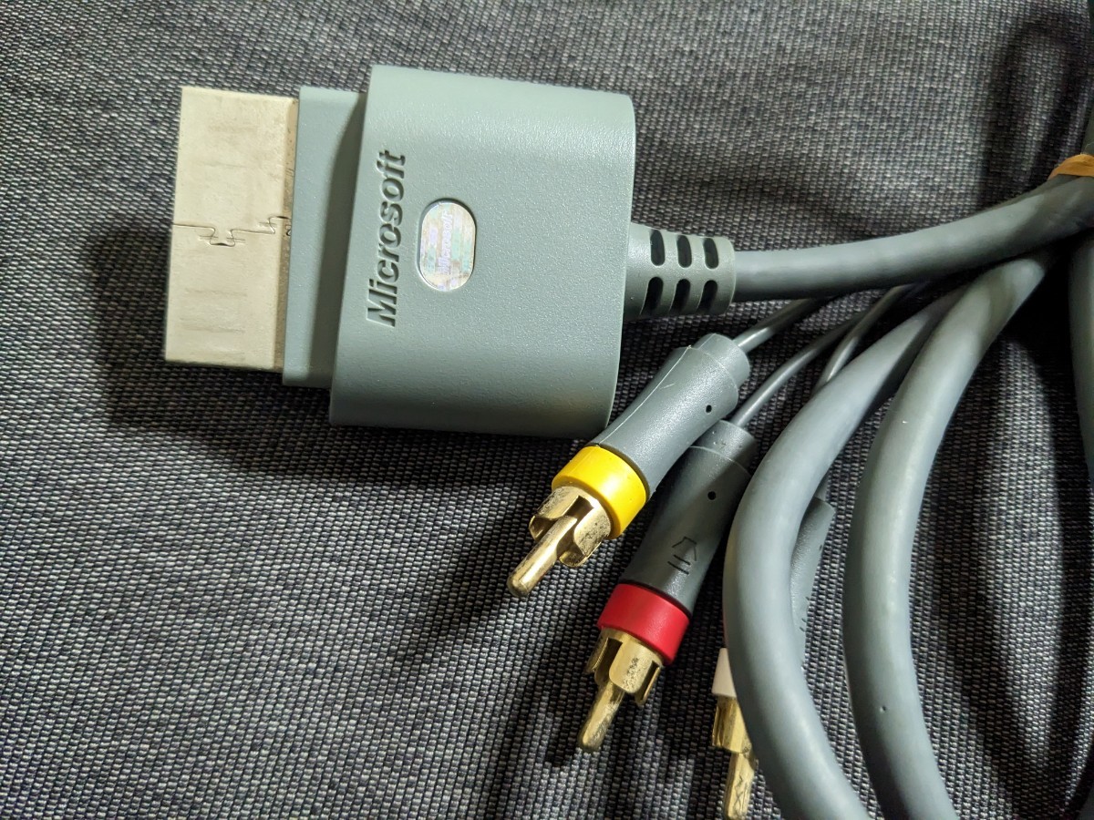  Microsoft original XBOX 360 Composite AV cable 3 color cable 