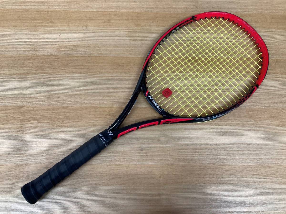 e横120 YONEX ヨネックス VCORE SV100 ブイコア エスブイ 100 Vコア テニスラケット 赤 黒 ラケットケース付き ※中古品_画像3