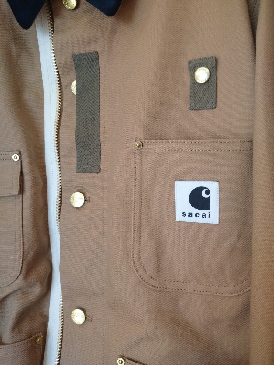 新品 size2 23AW sacai × Carhartt WIP Canvas x MA-1 Jacket Michigan ジャケット ブルゾン サカイ カーハート ワークジャケット_画像4