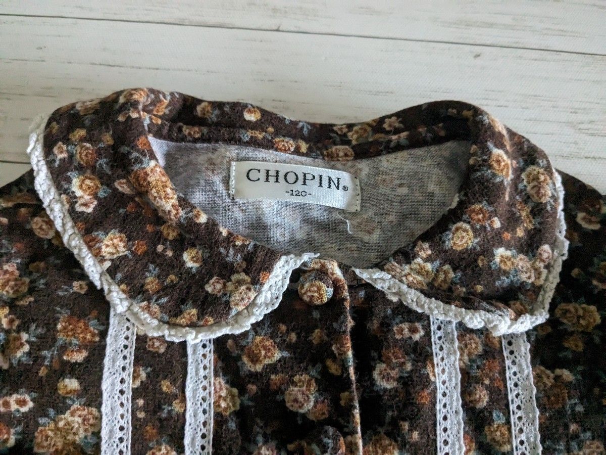 上品　chopin ワンピース　120 秋冬向け　美品　クルミボタン