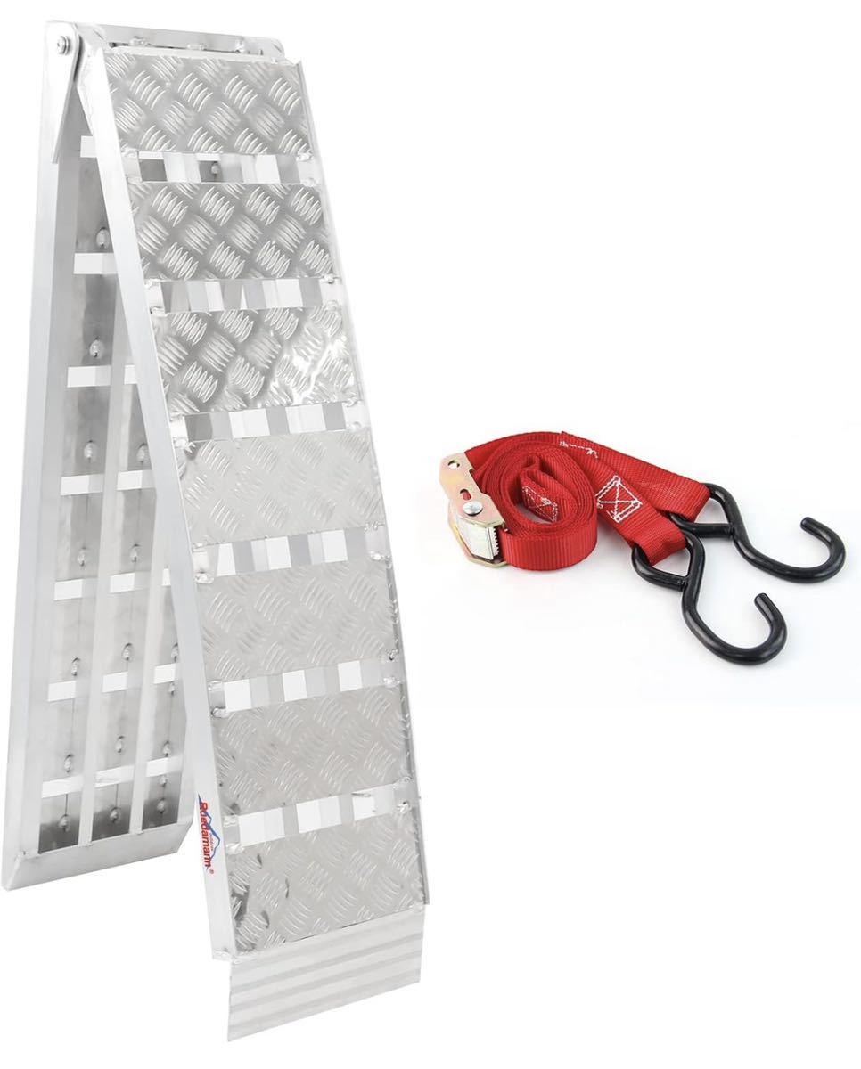  free shipping! aluminium ladder rail 1 pcs set length 225.5cm width 28cm withstand load 680kg folding type light weight aluminium ladder compact slope slipping difficult 