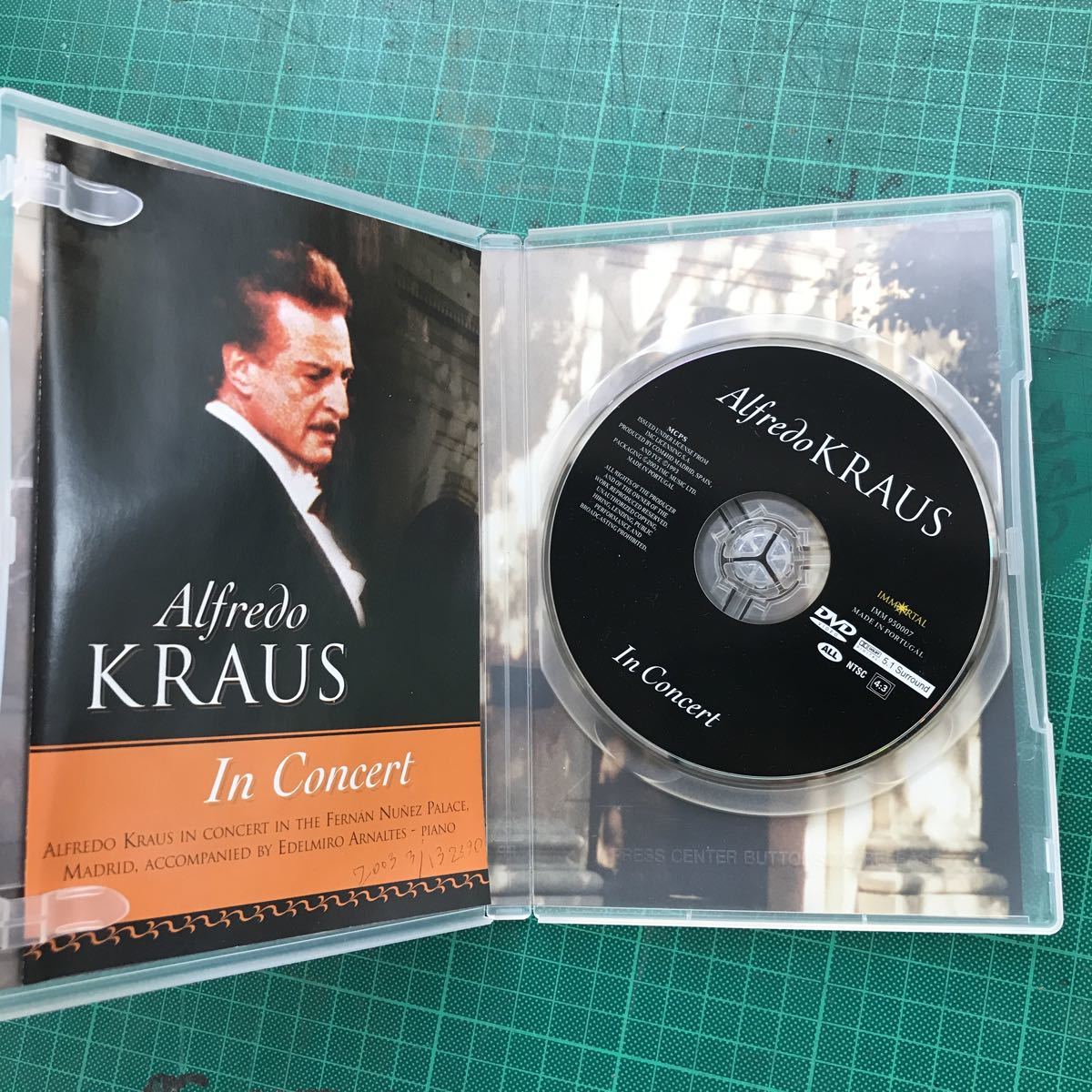 DVD Alfredo KARAUS アルフレード・クラウス 1993年 コンサート ライブ映像 スペイン テノール歌手_画像3
