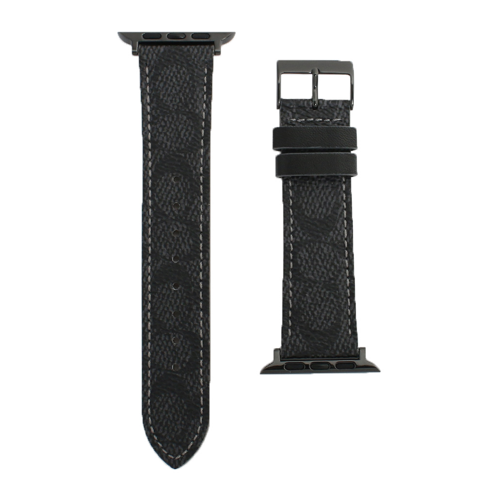 コーチ COACH アップルウォッチ バンド 交換ベルト 14700044 メンズ Apple Watch strap 42mm 44mm 対応 ブラック_画像1