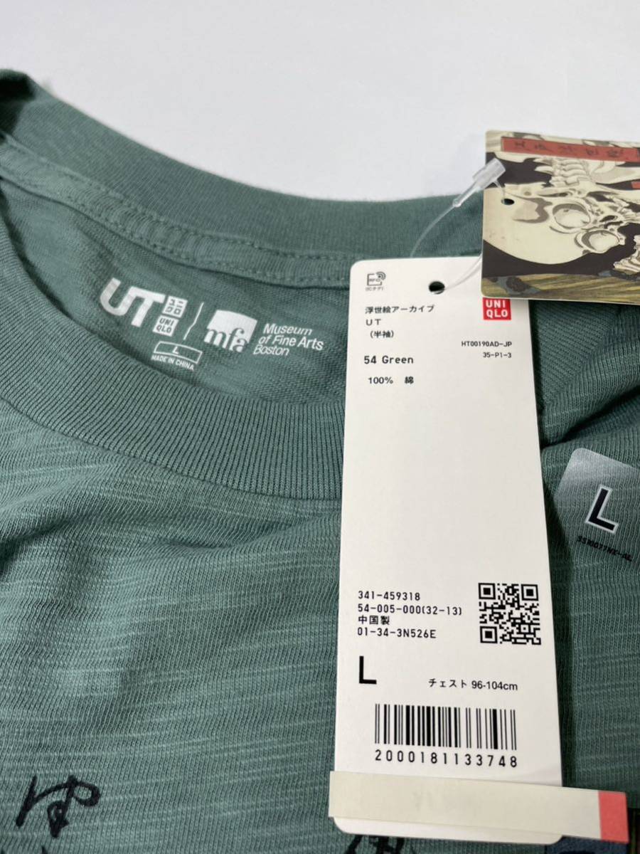 【新品】ユニクロ　葛飾北斎ティーシャツ　Lサイズ　半袖Tシャツ　浮世絵　UNIQLO 国芳もやう正札附現金男 野晒悟助_画像5