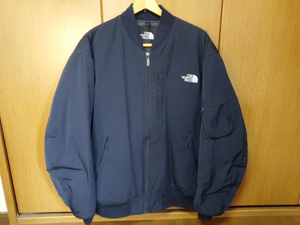 ★極美品 THE NORTH FACE ノースフェイス ボンバージャケット MA-1 XL ネイビー★