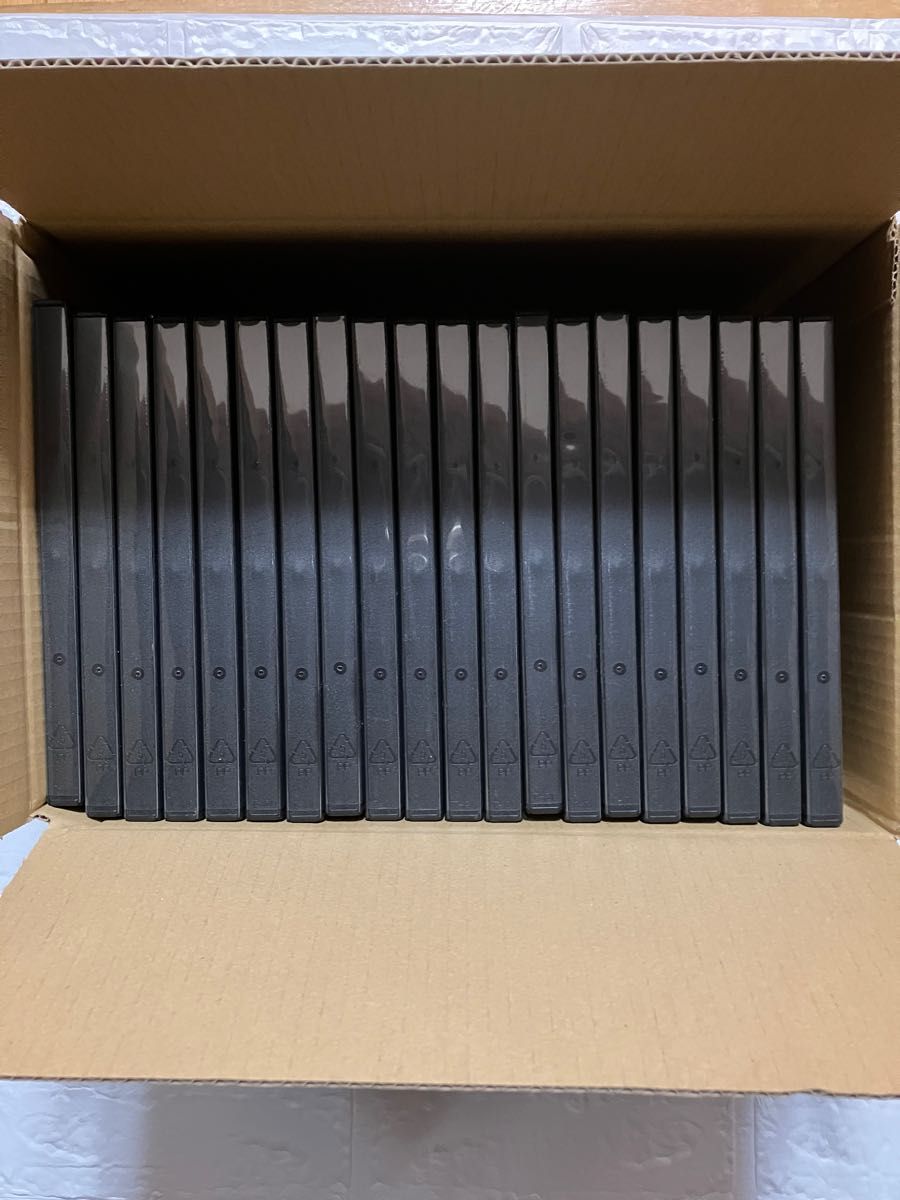 DVD トールケース 黒 2枚用 (2枚収納用、2枚組用) 20枚入 14mm厚
