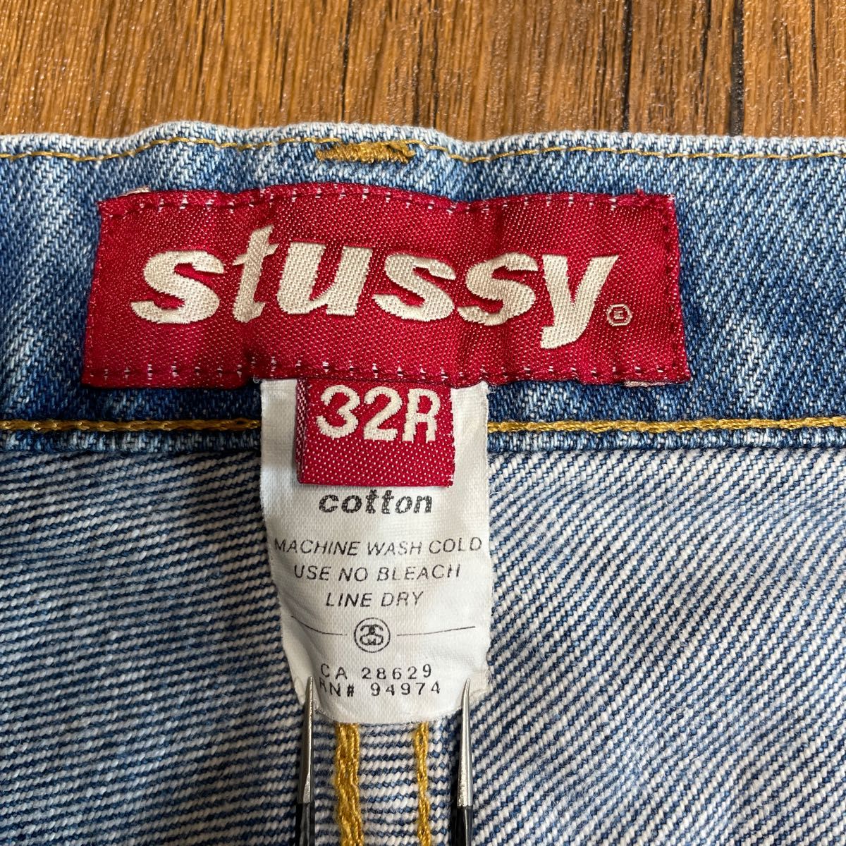 90s『stussy』ステューシー　オールドステューシー　デニム　ジーンズ　紺タグ　USA製 アメリカ製　ヴィンテージ　ビンテージ