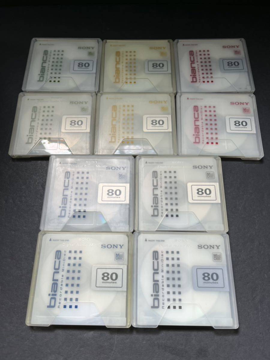 MD ミニディスク minidisc 中古 初期化済 bianca 80 10枚セット 記録媒体_画像1