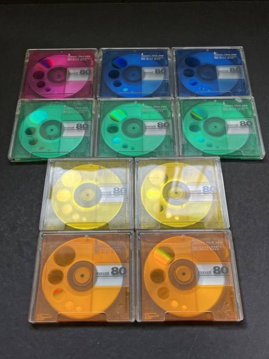 MD ミニディスク minidisc 中古 初期化済 maxell マクセル 80 10枚セット 記録媒体_画像1