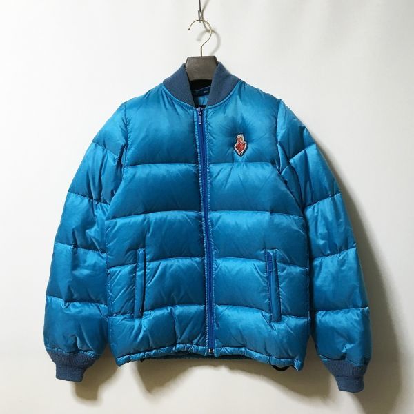 #OZONE ROCKS|オゾンロックス MA-1ダウンジャケット ブルー系 sizeS 流行に OZONE ミリタリー ドカジャン ダウンジャケット オゾンロックス ROCKS ダウンジャケット