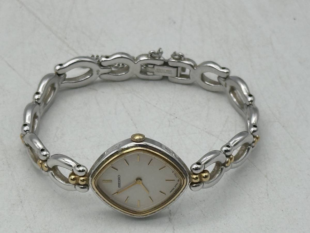 SEIKO セイコー　本物　珍品　ひし形ケース　2P20-5990　レディース腕時計　稼働品_画像9