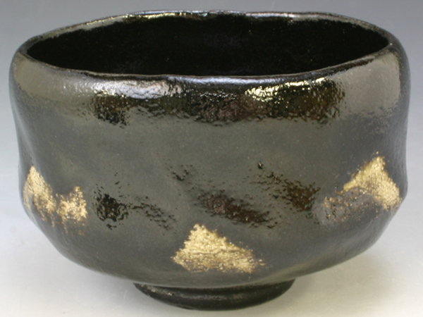 京焼・清水焼　抹茶碗　黒楽 上(くろらく じょう)　松楽　TSJ690　陶器