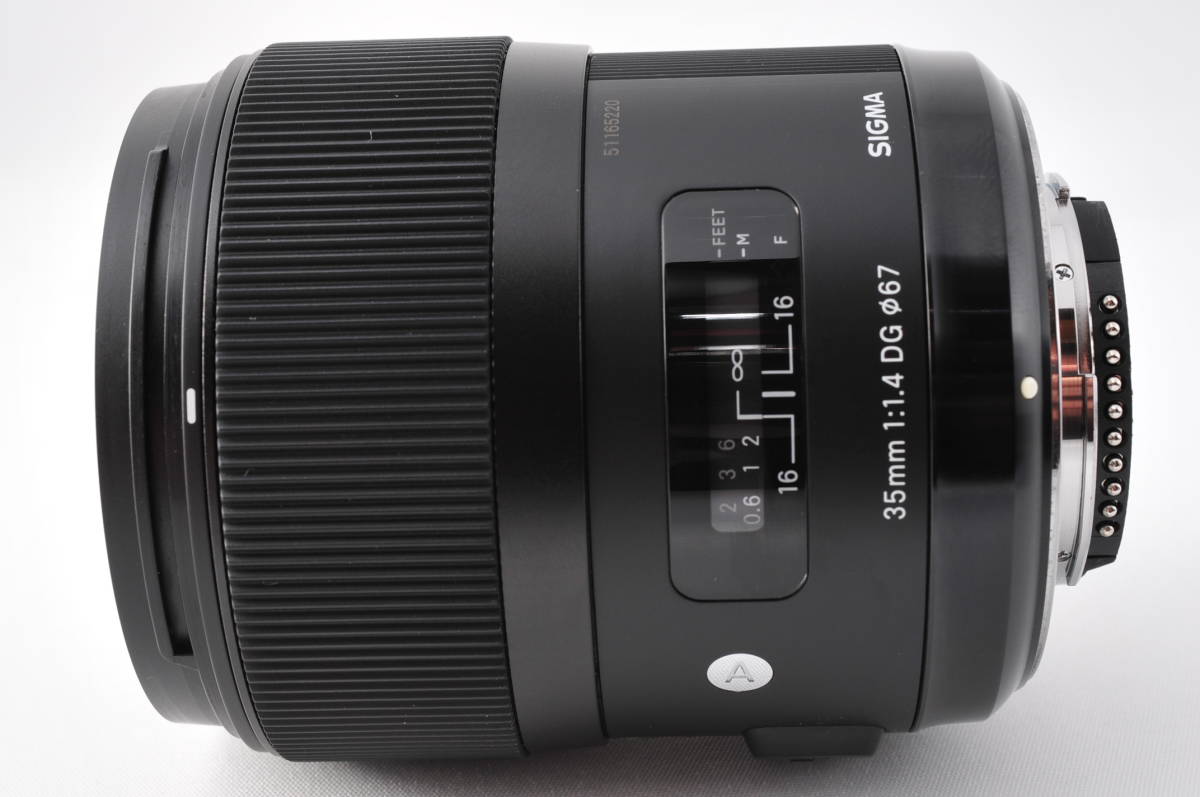 ★新品同様★ シグマ SIGMA Art 35mm F1.4 DG HSM ニコン Fマウント用 単焦点大口径広角レンズ #1066_画像4