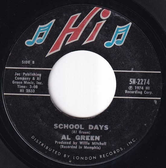 Al Green - Sha-la-la (Make Me Happy) / School Days (B) H596_7インチ大量入荷しました。