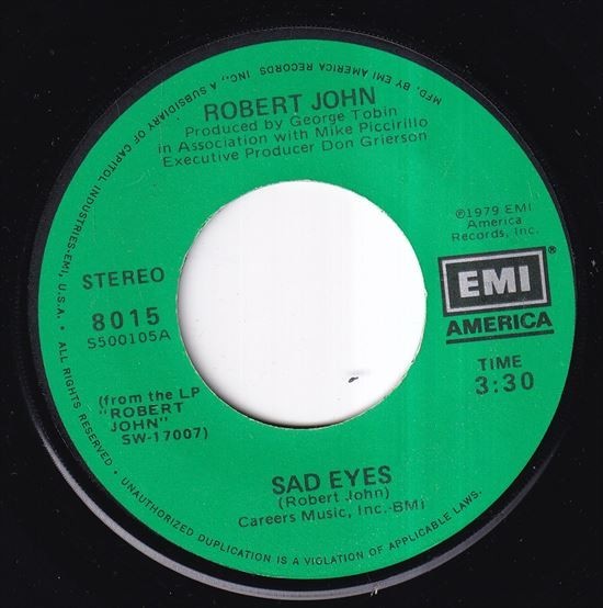 Robert John - Sad Eyes / Am I Ever Gonna Hold You Again (A) H358_7インチ大量入荷しました。
