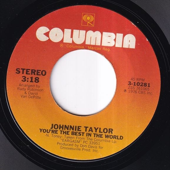 Johnnie Taylor - Disco Lady / You're The Best In The World (A) H283_7インチ大量入荷しました。