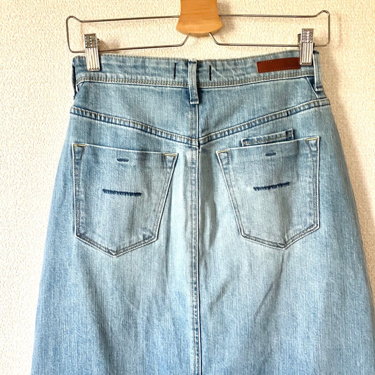 YANUK マキシ Aライン スカート M VSX カットオフ デニムスカート