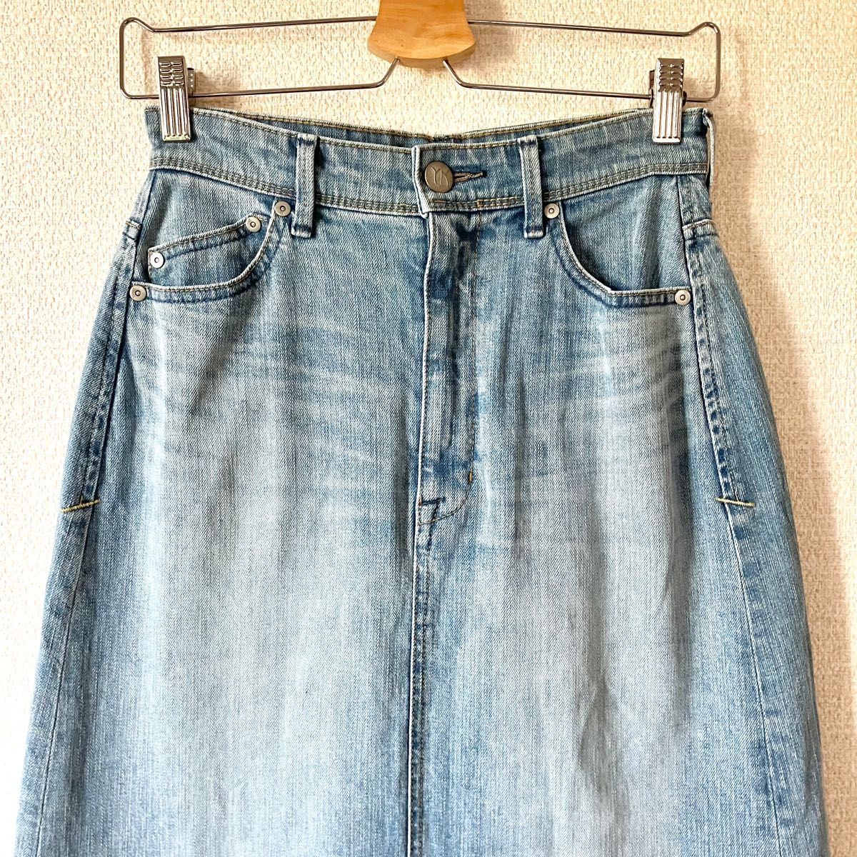 YANUK マキシ Aライン スカート M VSX カットオフ デニムスカート