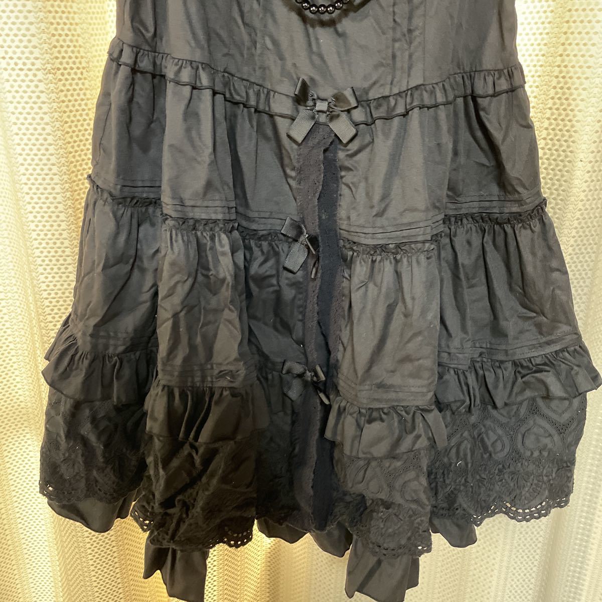 コスプレ衣装　ゴスロリ メイド服　ハロウィン　パーティー　黒ドレス　4Lサイズ_画像4