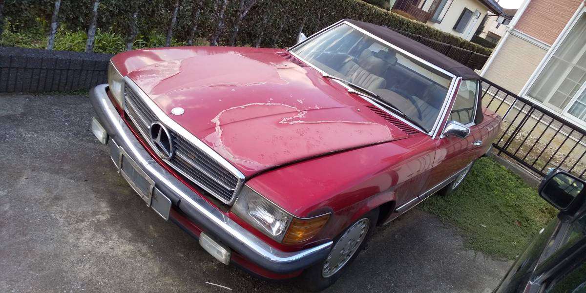 千葉発 450SL 1974年 走行78600キロ レストアベース 部品取り ハードトップ屋内保管_画像3